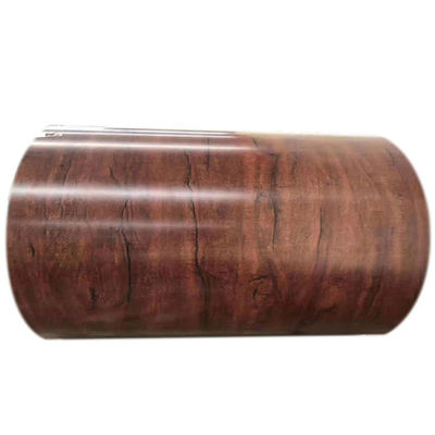 Tolerancia personalizable ± 1% de grano de madera bobina de aluminio pre-pintada para paredes cortinas