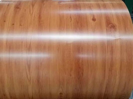 Tolerancia personalizable ± 1% de grano de madera bobina de aluminio pre-pintada para paredes cortinas