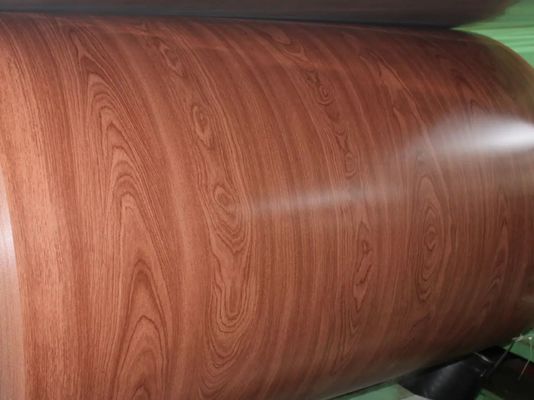 Tolerancia personalizable ± 1% de grano de madera bobina de aluminio pre-pintada para paredes cortinas