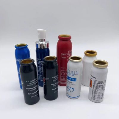 Tamaño personalizado duradero Botellas de aluminio aceptadas para estética Botella de spray de aerosoles 80ml 100ml