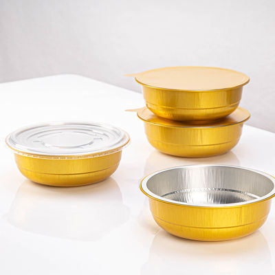Formas personalizadas De papel de aluminio de oro desechable sartén para el hogar y el restaurante