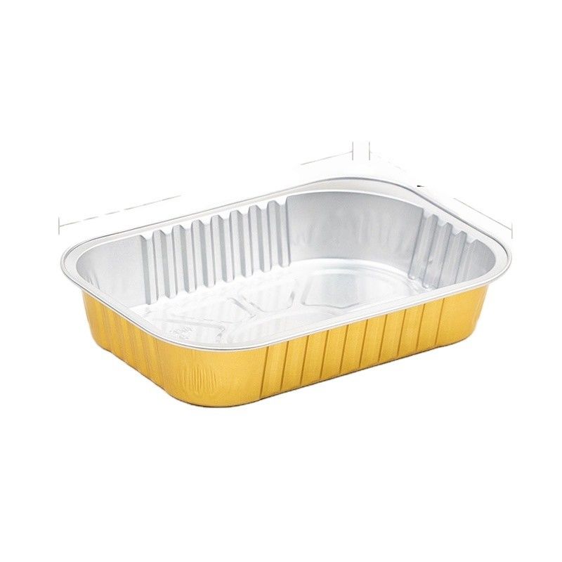 Caja de comida desechable de aluminio de 320 ml Envases de papel de aluminio Ventajas para recipientes de alimentos