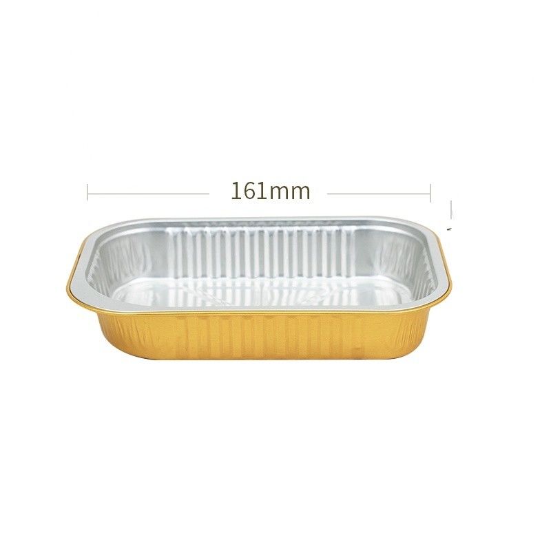 Pans de papel de aluminio de aluminio de grado alimenticio para servir en orden personalizado