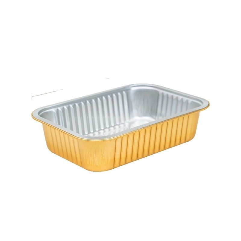 Cuenco de entrada y salida de papel pequeño de oro y plata para contenedores de alimentos de papel de aluminio 8011